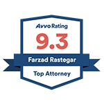 Farzad Rastegar Avvo 9.3 Rated Badge